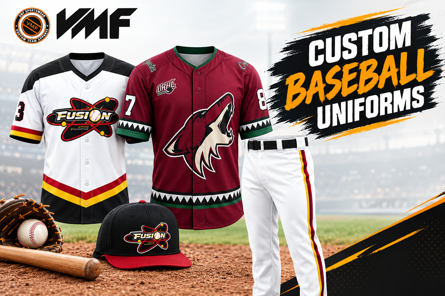 Custom Baseball Uniforms for Youth, School and Competitive Leagues