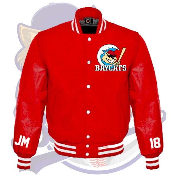 Baseball Technical Bomber Jacket - Red
